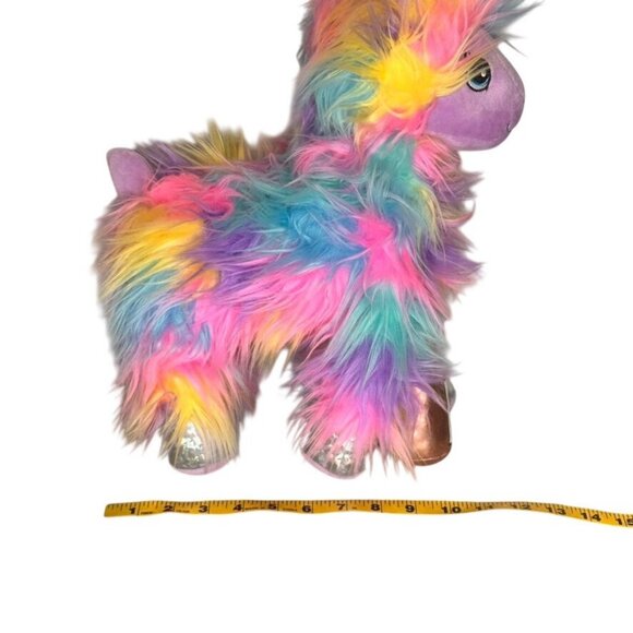 Build-A-Bear Workshop Furbulous Rainbow Llama plush stuffed animal - Picture 6 of 7